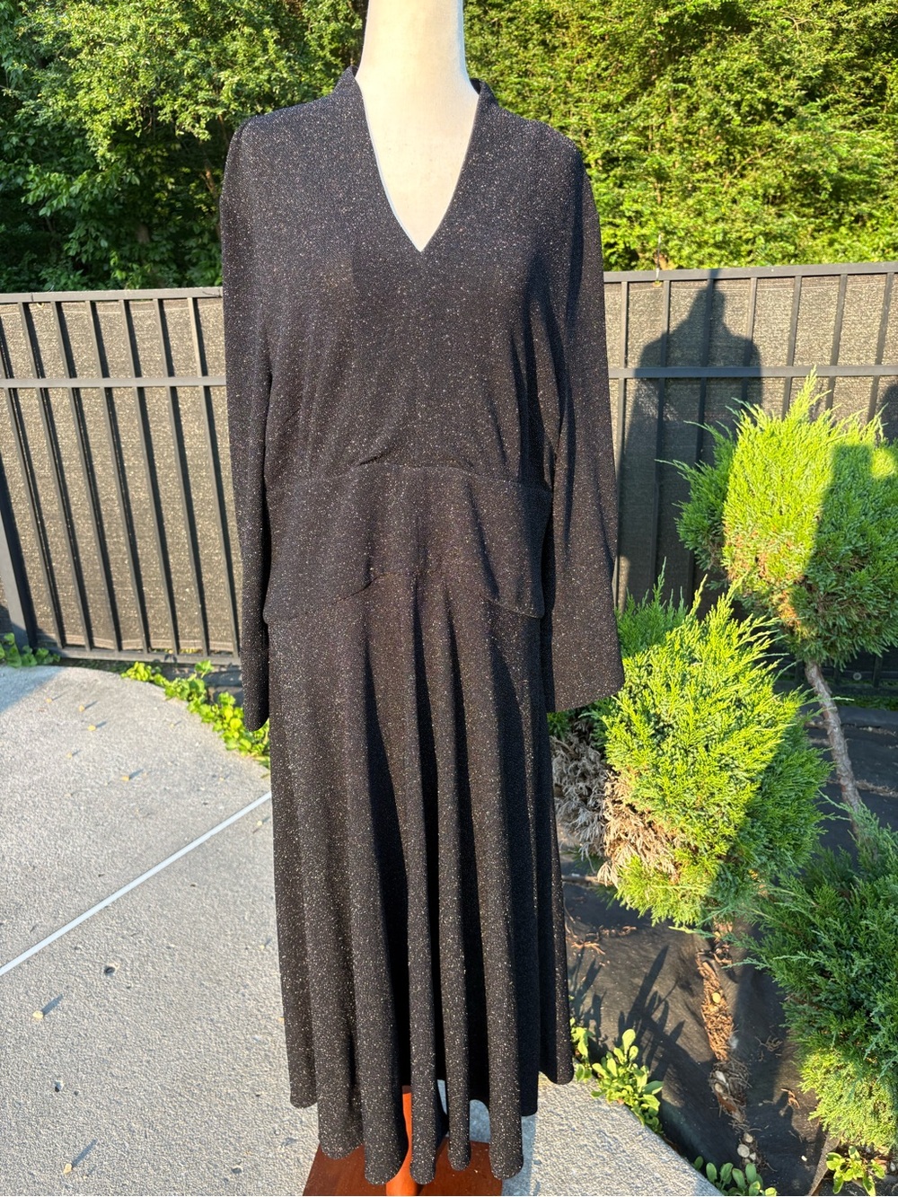 Misook Classic Black Midi Dress